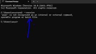 [Solved] Postgresql psql is not recognized as an internal and external command Error