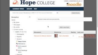 Moodle news forum