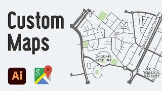 Create Custom Google Maps (Complete) in Adobe Illustrator & Snazzy Maps (2021)