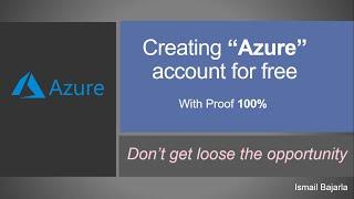 Creating Account in Azure for Students Absolutely FREE FREE FREE!!!