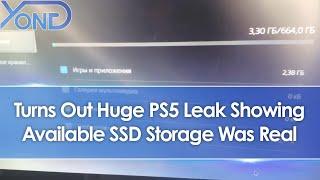 Turns Out PS5 Leak Showing Available SSD Storage Was Real