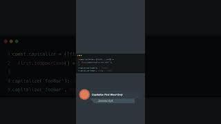 Capitalize First Word Only #javascript #shorts