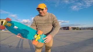 unboxing and test pennyboard oxelo big yamba and wood with victorinox.