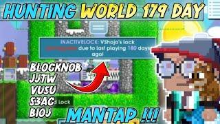 Dapat World SLWB,JJTW,BIOJ,S3AC,BLOCKNOB Dari 179Day lock!!!|GROWROPIA HUNTING