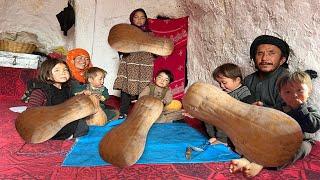 Cave Life Cooking: Afghan Family's Pumpkin Recipe | Afghanistan village life