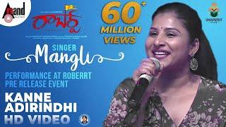 Singer Mangli Kanne Adhirindhi Song Performance At Roberrt Pre Release Event | Darshan | Arjun Janya