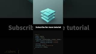 "CSS-Only 3D Cube Animation Tutorial" #coding #cube #htmlcss