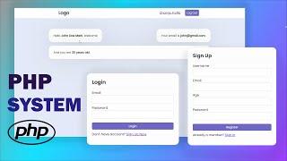 Creative Login and Registration form In HTML, CSS & PHP - Simple PHP System | step by step tutorial.