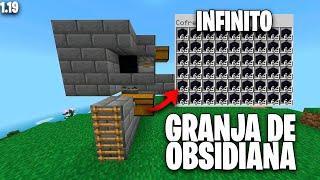 FÁCIL GRANJA DE OBSIDIANA EN MINECRAFT BEDROCK 1.20