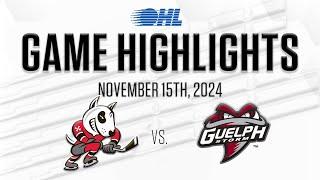 OHL Highlights: Niagara IceDogs @ Guelph Storm Nov. 15, 2024