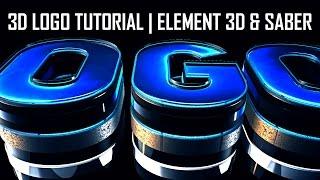 3D LOGO Tutorial  |  ELEMENT 3D & Saber | After Effects