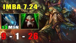 IMBA Rework [Treant Protector] Roaming 13Min Meteo Hammer Most Annoying (FullGame Dota2 7.24)