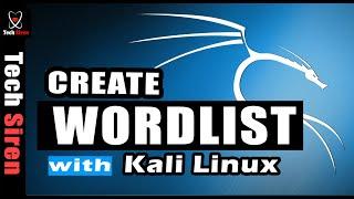 How to create wordlist in kali linux