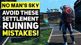 No Man's Sky Frontiers - Biggest Tips & Tricks To NOT Ruin Your SETTLEMENT + New Base Building Tips