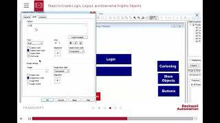 Steps to create Login Logout and username graphics FACTORYTALK VIEW ME