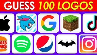 Guess The Logo In 3 Seconds | 100 Famous Logos