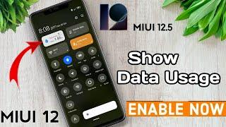 How To Enable Data Usage In MIUI 12/Show Data Usage In New Control panel in REDMI NOTE 10S