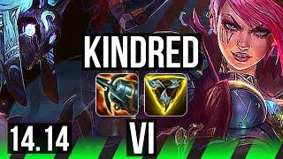 KINDRED vs VI (JGL) | 8/1/8, 68% winrate, Godlike | EUW Grandmaster | 14.14