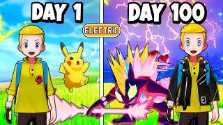 I Spend 100 Day With Only Electric Type Pokemon in Pokemon Sword & Shield [ FULL POKEMON MOVIE ]