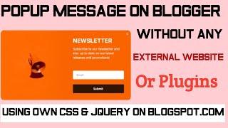 How to create pop message widget in blogger | Gautam Tech