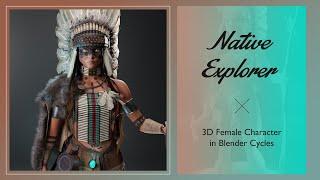 Native Explorer-3D Female Character in Blender Cycle