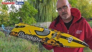 TFL Hobby PURSUIT RC RACING BOAT kicks up ROOSTER TAIL: ESSENTIAL RC DRIVE TEST