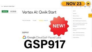 Vertex AI: Qwik Start || #qwiklabs || #GSP917 solution