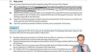 Output and Input VAT – ACCA Taxation (TX-UK) lectures