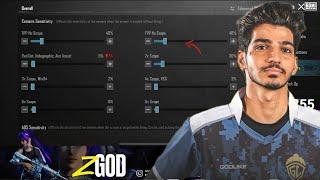 ZGOD NEW SENSITIVITY SETTINGS | 3.0 UPDATE | ZGOD GAMING BGMI SENSITIVITY SETTINGS 2024