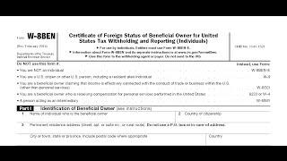 Form W-8BEN