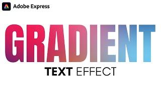 Gradient Text Effect in Adobe Express