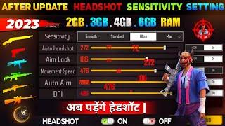 Free Fire Auto Headshot Trick 2023 Sensitivity | 2gb, 4gb, 6gb Ram Headshot Sensitivity Setting