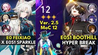 E0 Feixiao x Sparkle & E0S1 Boothill Hyper Break |Memory of Chaos Floor 12 3 Stars Honkai: Star Rail