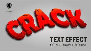Crack Text Effect | Corel Draw Tutorial
