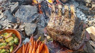 Campfire Prime Rib Roast - Cooking Christmas Feast over Campfire. How to Sous Vide Prime Rib Hack