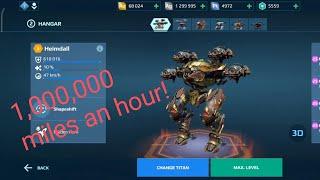 CRAZY GLITCHED HEIMDALL GOES AT 1,000,000 MILES AN HOUR! (War Robots Test Server)