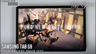 Samsung Galaxy Tab S9 test game PUBG New State Ultra 90 FPS