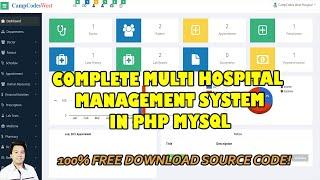 Complete Multi Hospital Management System in PHP MySQL | Free Source Code Download