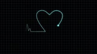 Heartbeat ECG Monitor FREE download black screen background + sound effect