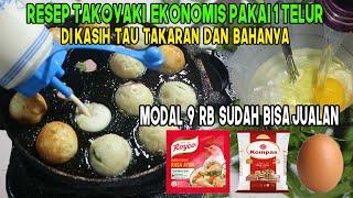 RESEP TAKOYAKI PAKAI 1 TELUR  ! LENGKAP RESEP BAHAN DAN CARA BUAT  ADONAN!! LANGSUNG DARI PENJUALNYA