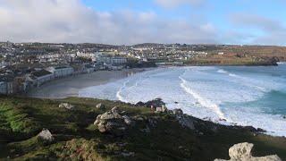 St Ives, Cornwall, beautifully quiet! Early morning wander and breakfast at Porthmeor cafe Mar 2020