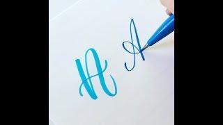 How to Write the Capital Alphabet (2 Styles) in Calligraphy | Brush Lettering A to Z #calligraphy