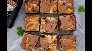 St. Patrick's Day Recipe: AMAZING Baileys Cheesecake Swirl Brownies by Everyday Gourmet with Blakely