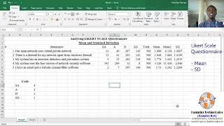 Likert Scale Analysis - Mean and Standard Deviation