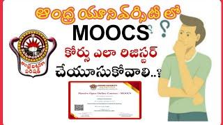 AU MOOCs online Registration process |AU free online courses |MOOCs| AU MOOCs
