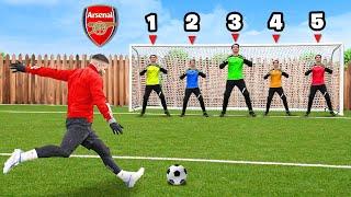 1 PRO FOOTBALLER vs 5 GOALKEEPERS