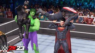 Marvel Heros Vs Dc Heros Royal Rumble 2024 Match - WWE 2K23 PS5 [4K]