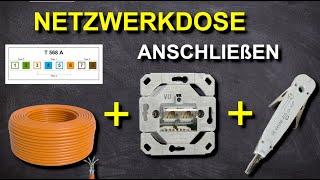 Netzwerkdose (UAE) anschließen erklärt vom Elektromeister. Cat 7 Kabel an Cat6a Dose (RJ45) auflegen