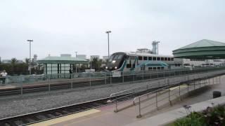 MetroLink Train pulling into the Burbank, California Station on September 12, 2012