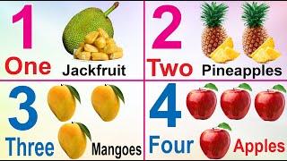 Learn 1 to 20 Numbers Fruits-Animal Names | 1 to 20 spelling | Numbers Names 1 to 20 with spelling